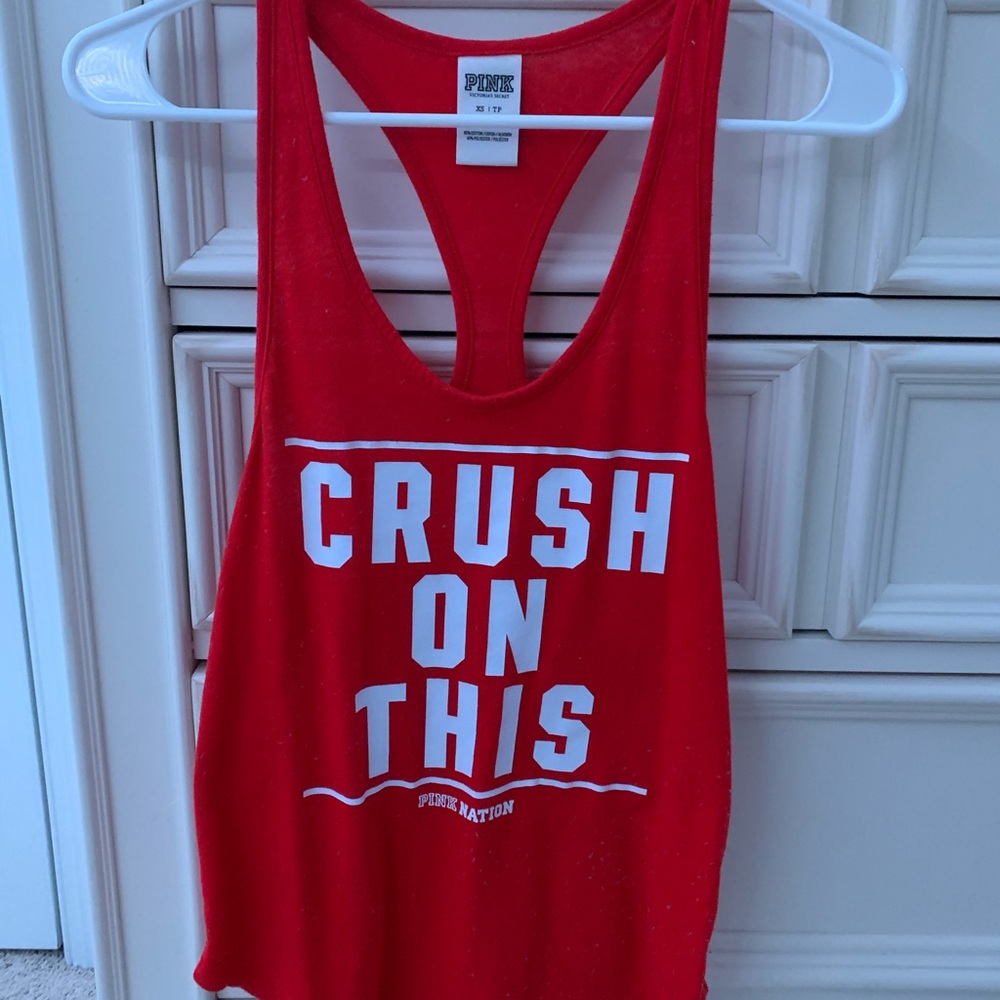 red PINK Victoria’s Secret tank top